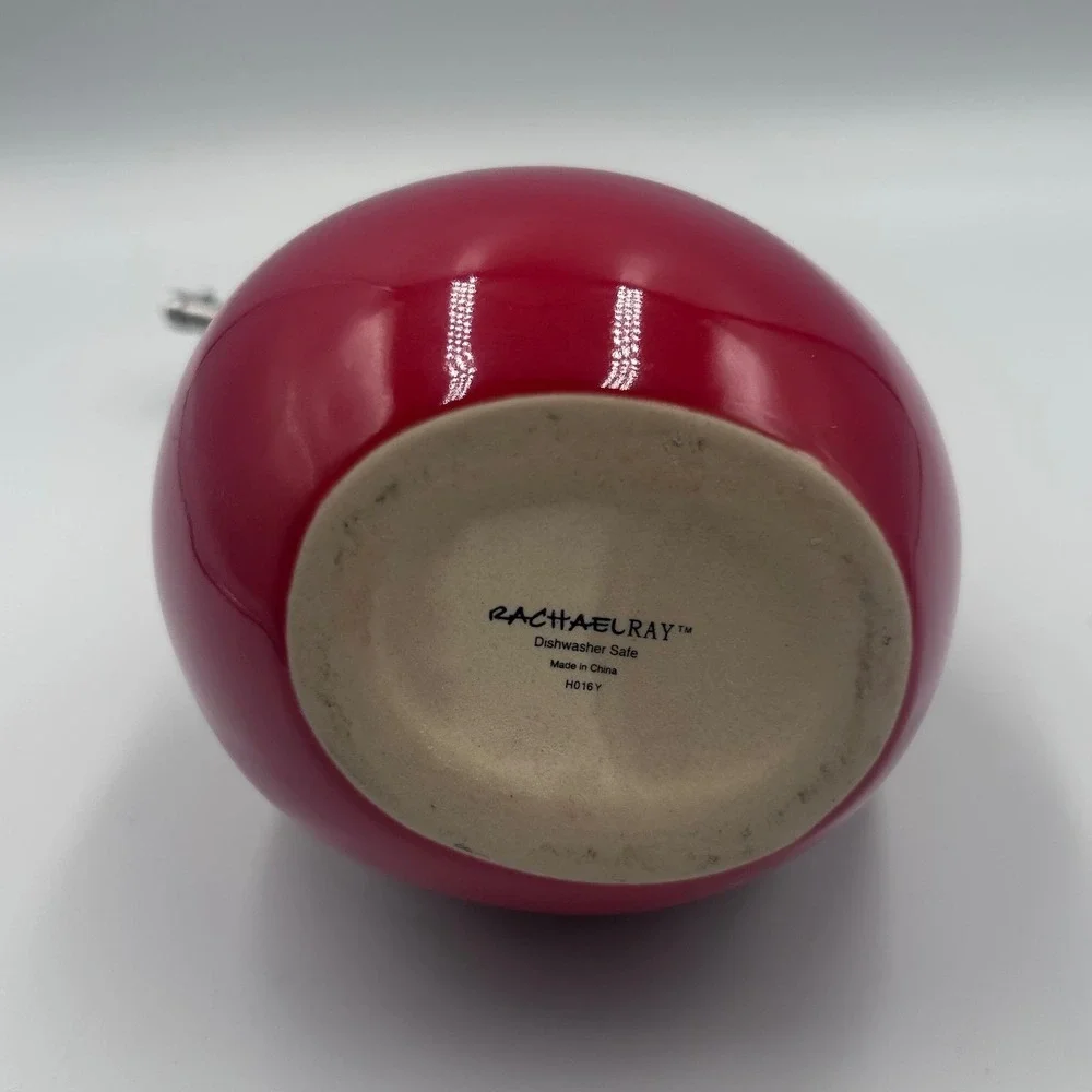 Rachael Ray Stoneware EVOO Oil and Vinegar Dispensing Bottle Red 24oz 9 inch